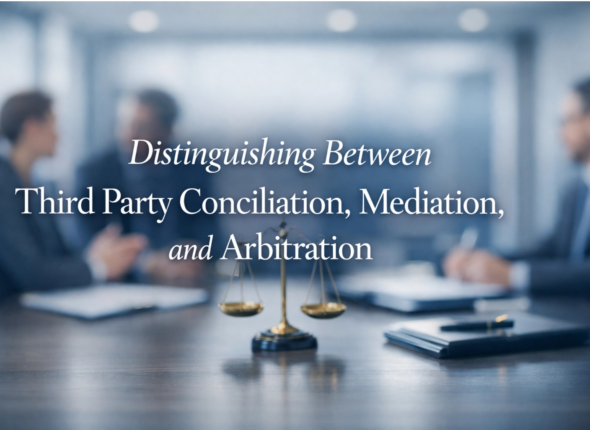 Distinguishing Between Third Party Conciliation, Mediation, and Arbitration