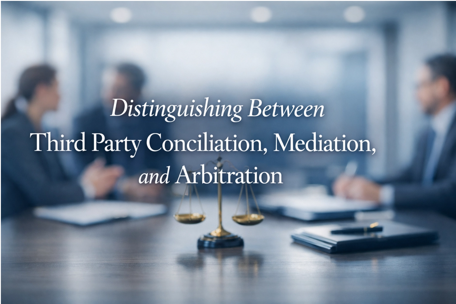 Distinguishing Between Third Party Conciliation, Mediation, and Arbitration