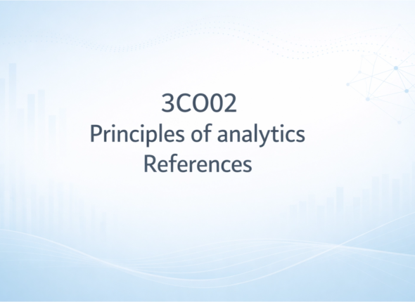 3CO02 Principles of analytics References