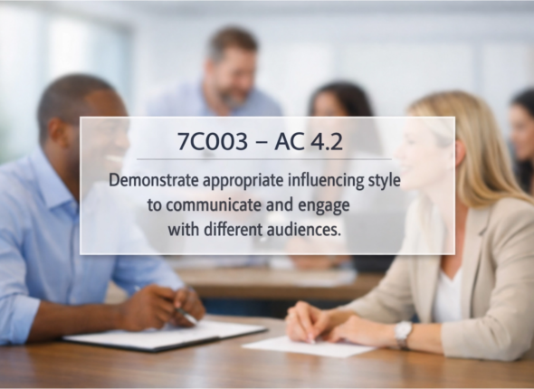 AC 4.2 Demonstrate appropriate influencing style to communicate and engage with different audiences.