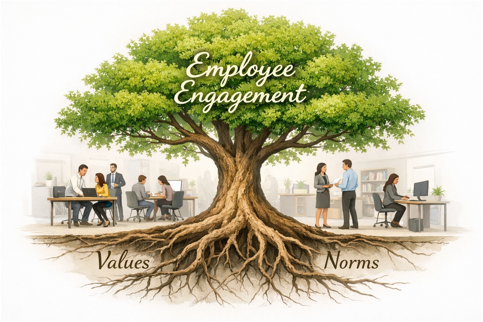 effect of shared values and norms on employee engagement