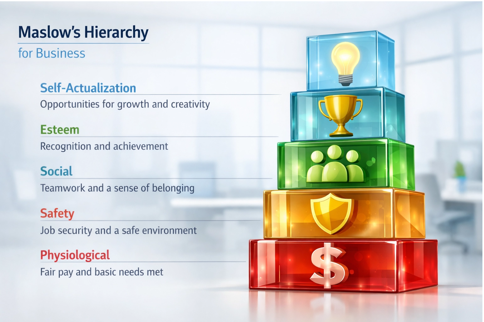 Maslow’s Hierarchy of Needs Applied to Employee Motivation